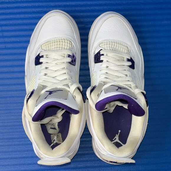 Size 6.5Y- Nike Air Jordan 4 Retro Metallic Purple 408452-115 Women’s 8 - Picture 5 of 8
